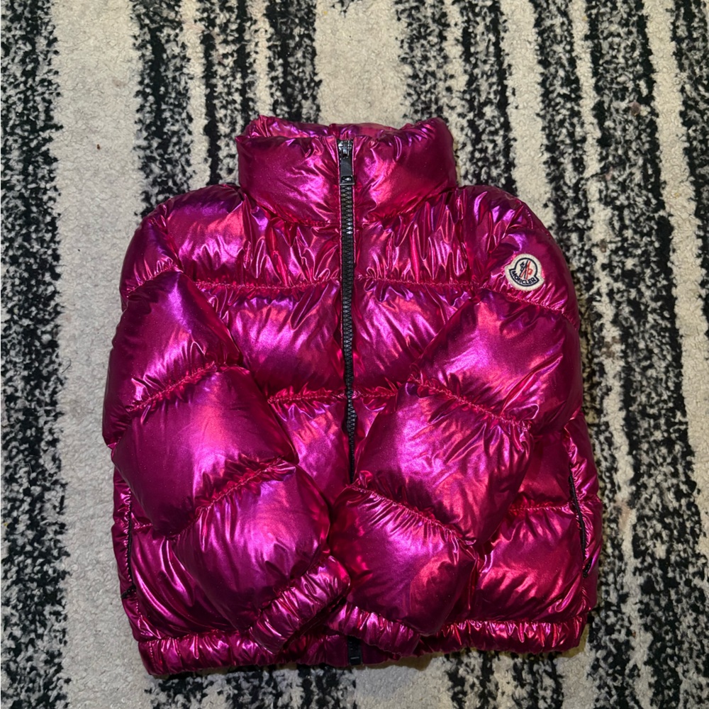 Moncler Shiny Pink Kids Puffer Jacket